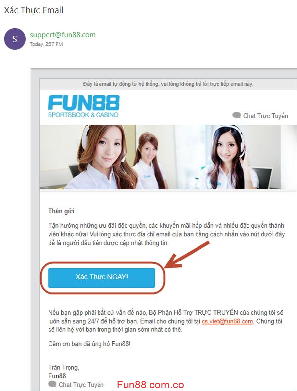 Cách xác thực email tài khoản