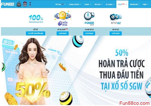 Fun88 hoàn trả cược thua xổ số Fun88 hoàn trả cược thua xổ số