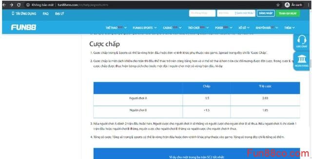 Fun88 thể thao esport có nhiều cách đặt cược với tỷ lệ cược rất hấp dẫn thu hút nhiều người chơi tham gia Fun88 thể thao esport có nhiều cách đặt cược với tỷ lệ cược rất hấp dẫn thu hút nhiều người chơi tham gia