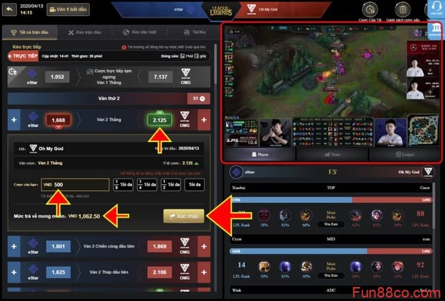 LOL luôn giữ vững vị trí top của mình với chiến lược chiến đấu đồng đội và được nhiều người lựa chọn cá cược nhất trong Fun88 LOL luôn giữ vững vị trí top của mình với chiến lược chiến đấu đồng đội và được nhiều người lựa chọn cá cược nhất trong Fun88