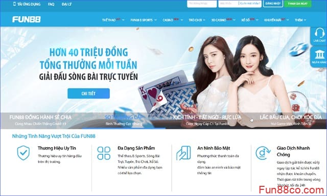 Nhà cái Fun88 cung cấp môn thể thao Nhà cái Fun88 cung cấp môn thể thao