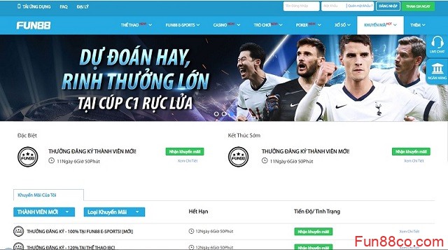 Cá độ thể thao Fun88 tiếng Việt Cá độ thể thao Fun88 tiếng Việt