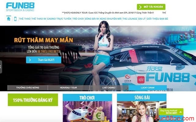 Fun88 có tỷ lệ ăn cược cực cao Fun88 có tỷ lệ ăn cược cực cao